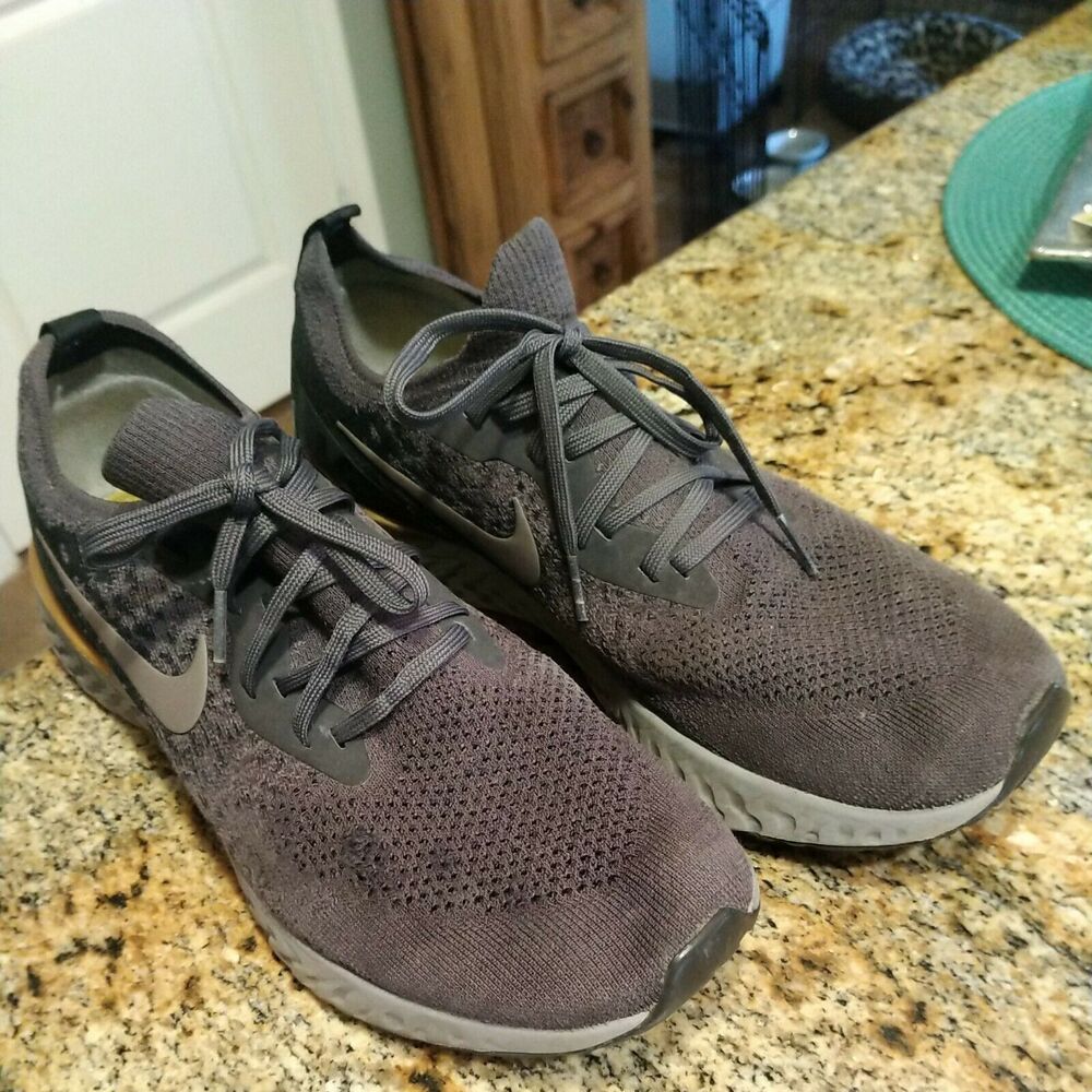 Nike Epic React Flyknit Charcoal Grey Running Shoes AQ0067-009 Mens 12